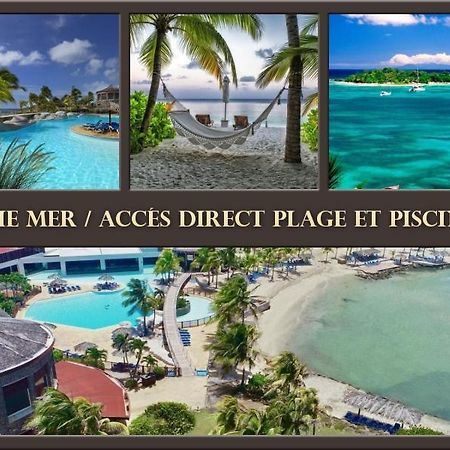 Tres Bel Appartement Avec Vue Mer, Acces Direct A La Plage Et Piscine Surveillee Saint-Francois  Buitenkant foto