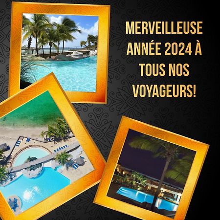 Tres Bel Appartement Avec Vue Mer, Acces Direct A La Plage Et Piscine Surveillee Saint-Francois  Buitenkant foto