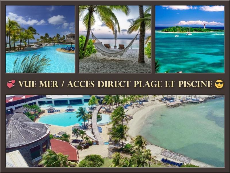Tres Bel Appartement Avec Vue Mer, Acces Direct A La Plage Et Piscine Surveillee Saint-Francois  Buitenkant foto